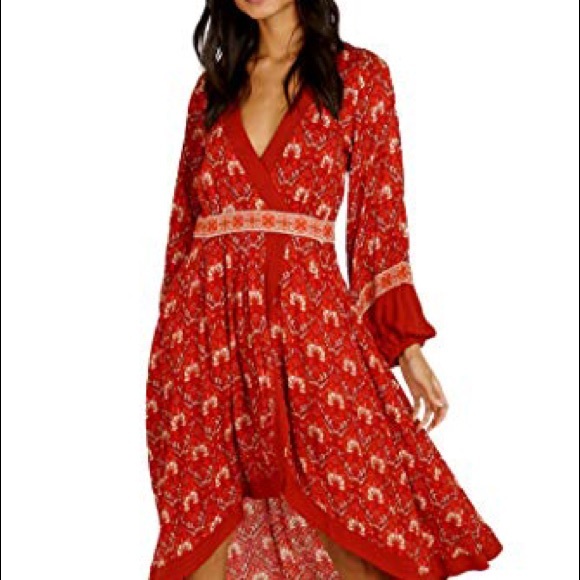 SPELL & THE GYPSY | Red Jewel Soirée Dress - Picture 5 of 6